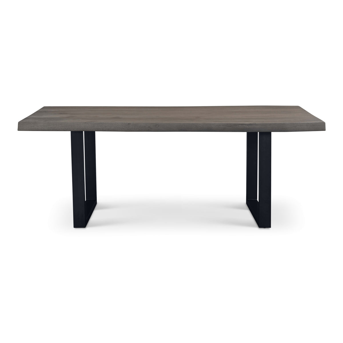 Brooks Dining Table U Base 40" x 79" Sandblasted Grey Top - Black Base by Urbia - product view