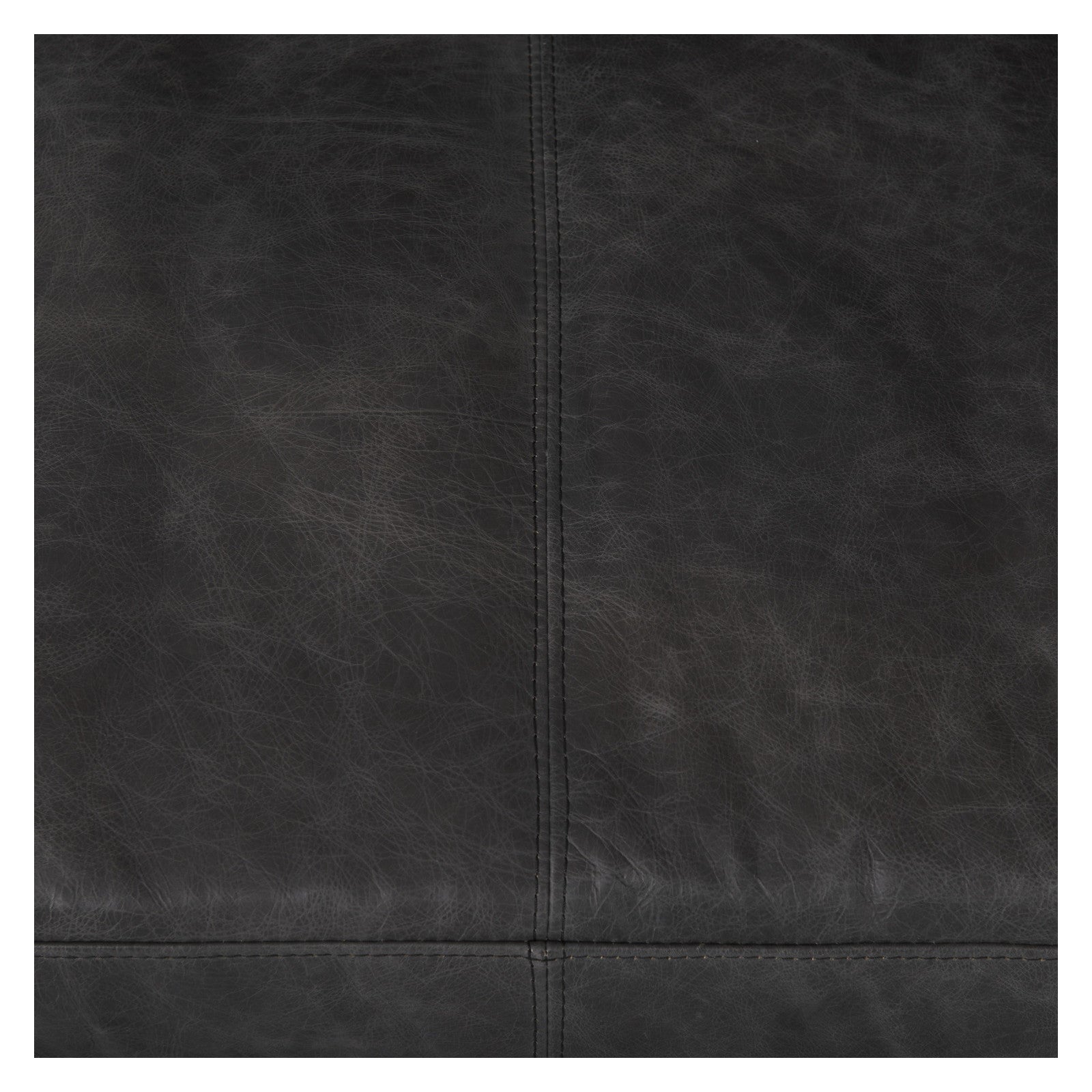 Cochrane 82L x 33W x 32.3 Black Leather Three Seater Sofa by Mercana at ZIN Home