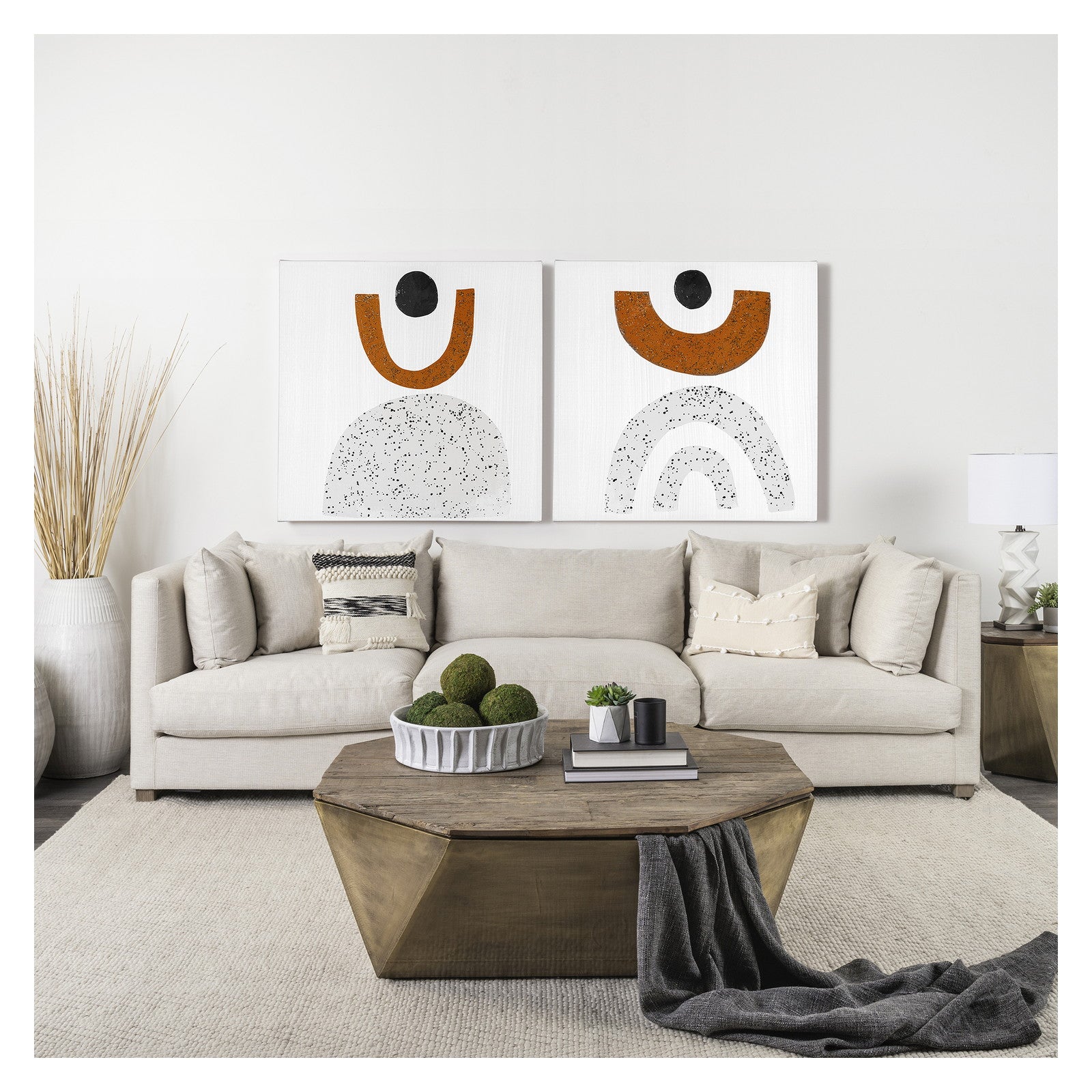 Valence 3 Piece Beige Modular Sofa Set by Mercana at ZIN Home