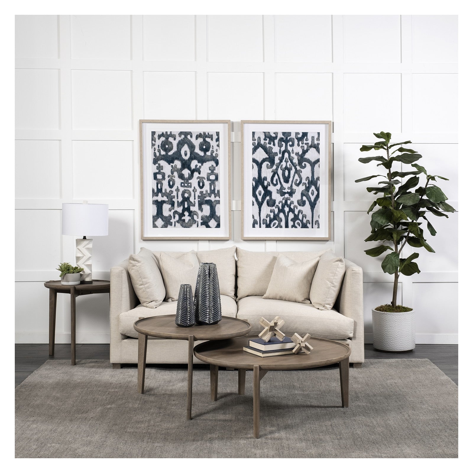 Valence 2 Piece Beige Modular Sofa Set by Mercana at ZIN Home