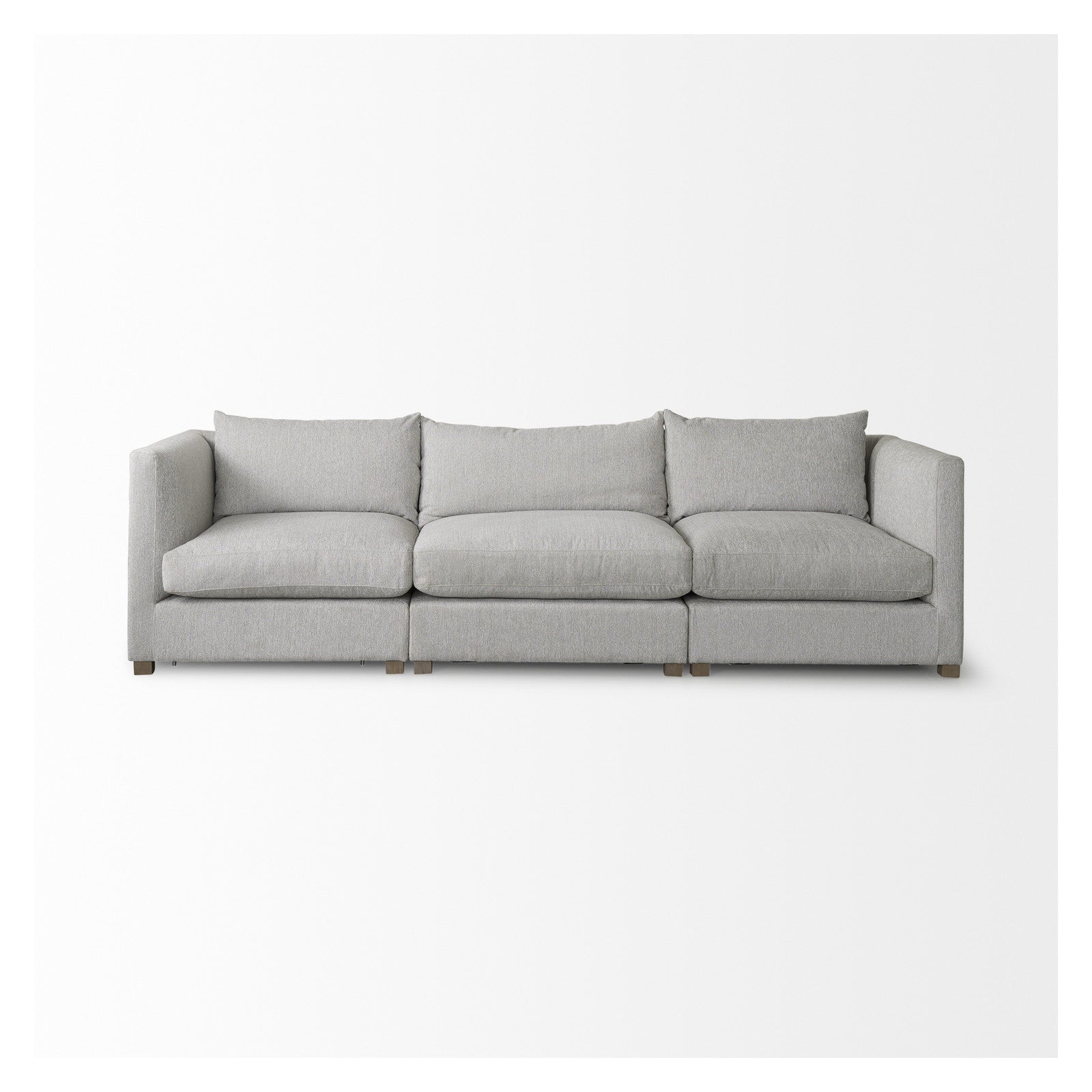 Valence 3 Piece Light Gray Modular Sofa Set by Mercana at ZIN Home