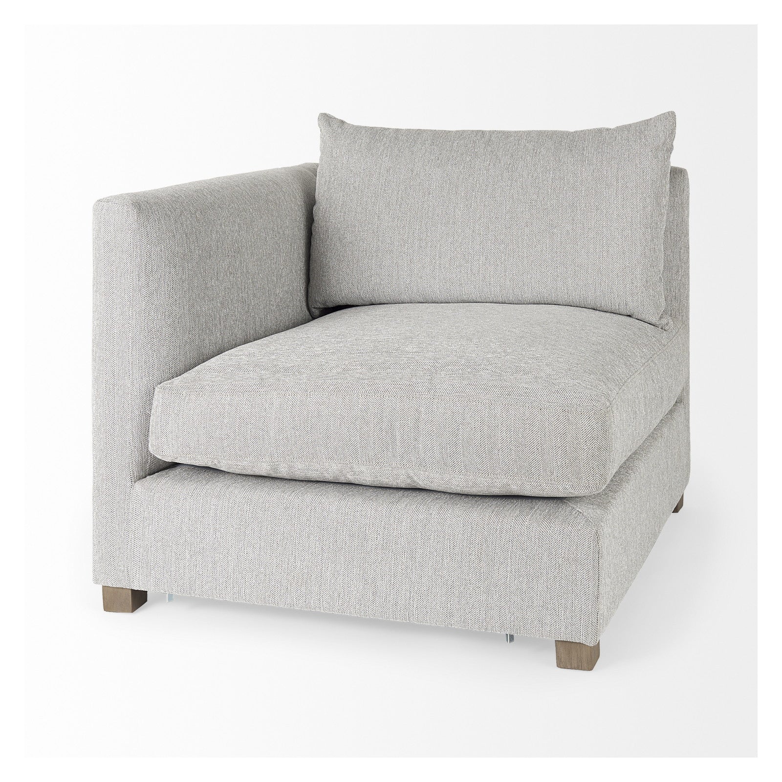 Valence 3 Piece Light Gray Modular Sofa Set by Mercana at ZIN Home