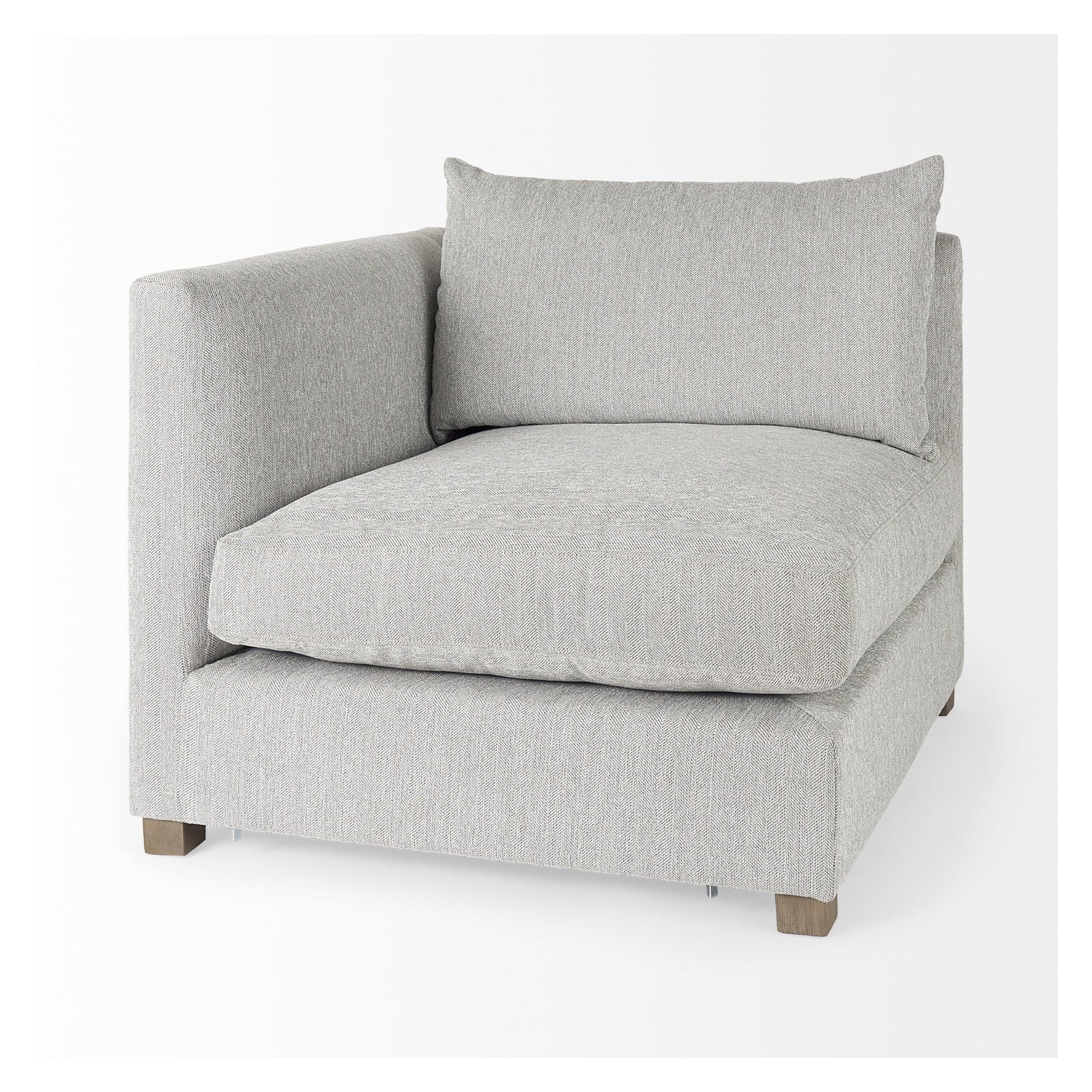 Valence 2 Piece Light Gray Modular Sofa Set by Mercana at ZIN Home