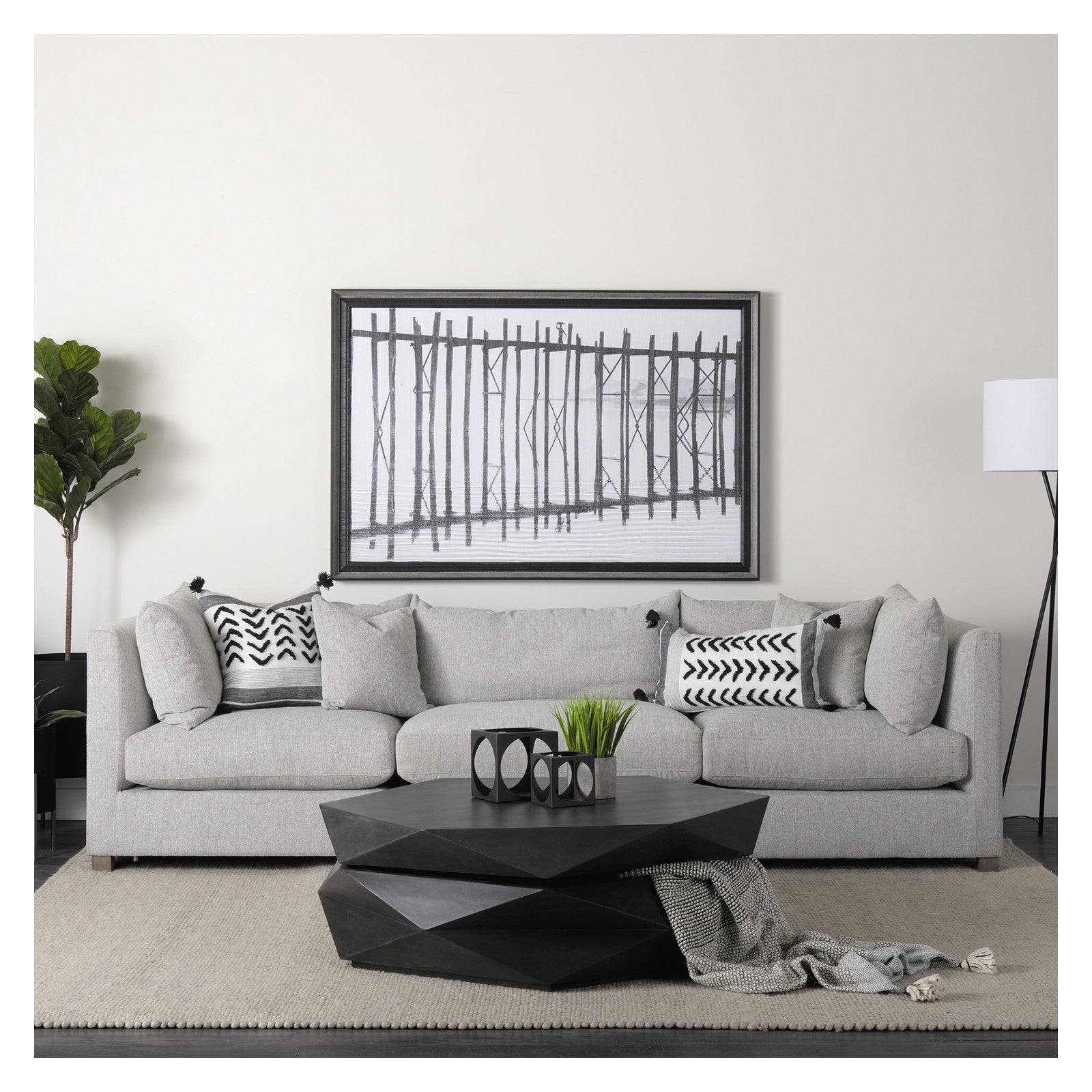 Valence 2 Piece Light Gray Modular Sofa Set by Mercana at ZIN Home