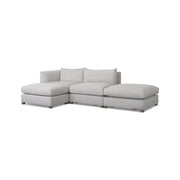 Valence 4 Piece (W/ 2 x Ottoman) Light Gray Modular Sofa Set by Mercana at ZIN Home