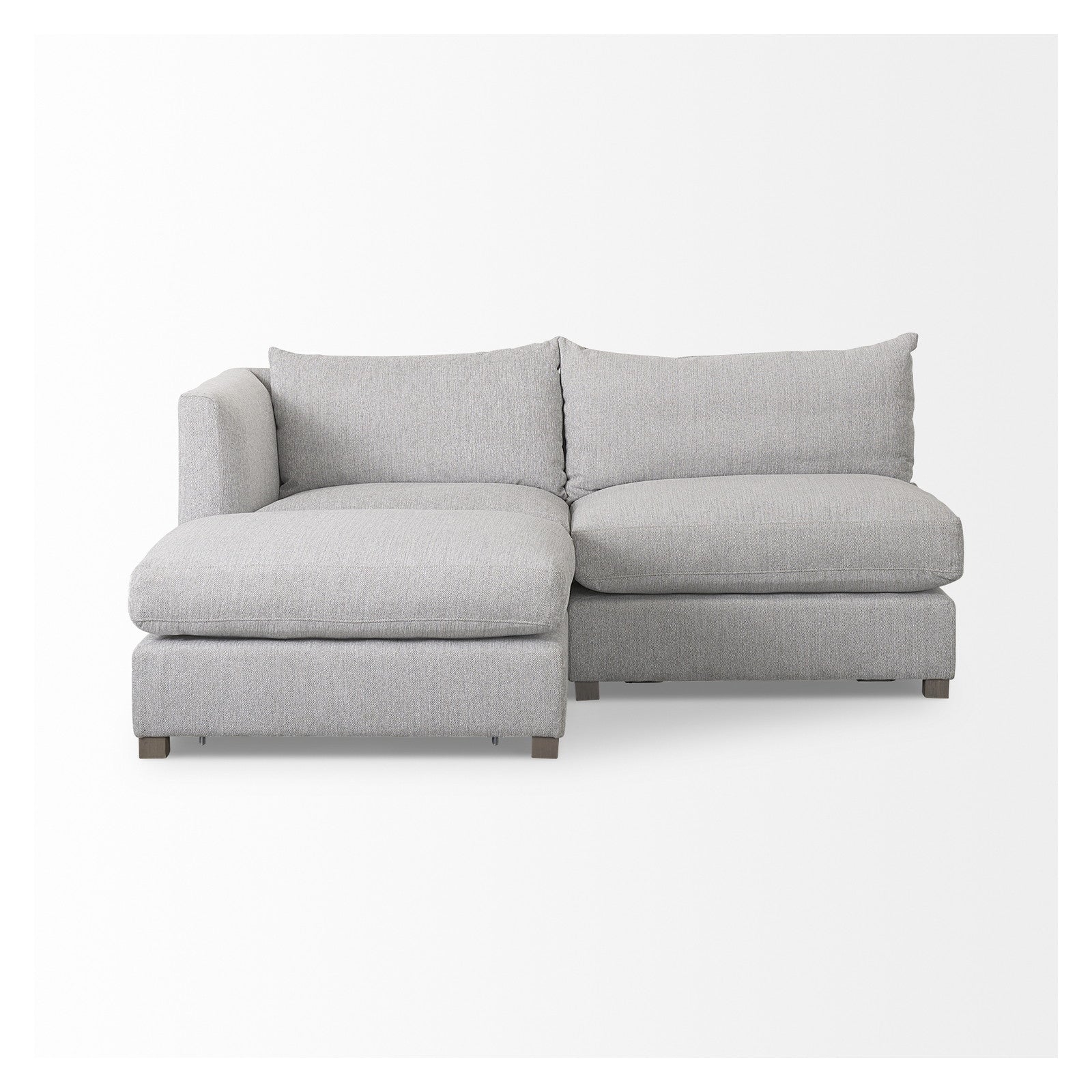 Valence 3 Piece (W/ 1 x Ottoman) Light Gray Modular Sofa Set by Mercana at ZIN Home