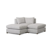 Valence 3 Piece (W/ 2 x Ottoman) Light Gray Modular Sofa Set by Mercana at ZIN Home