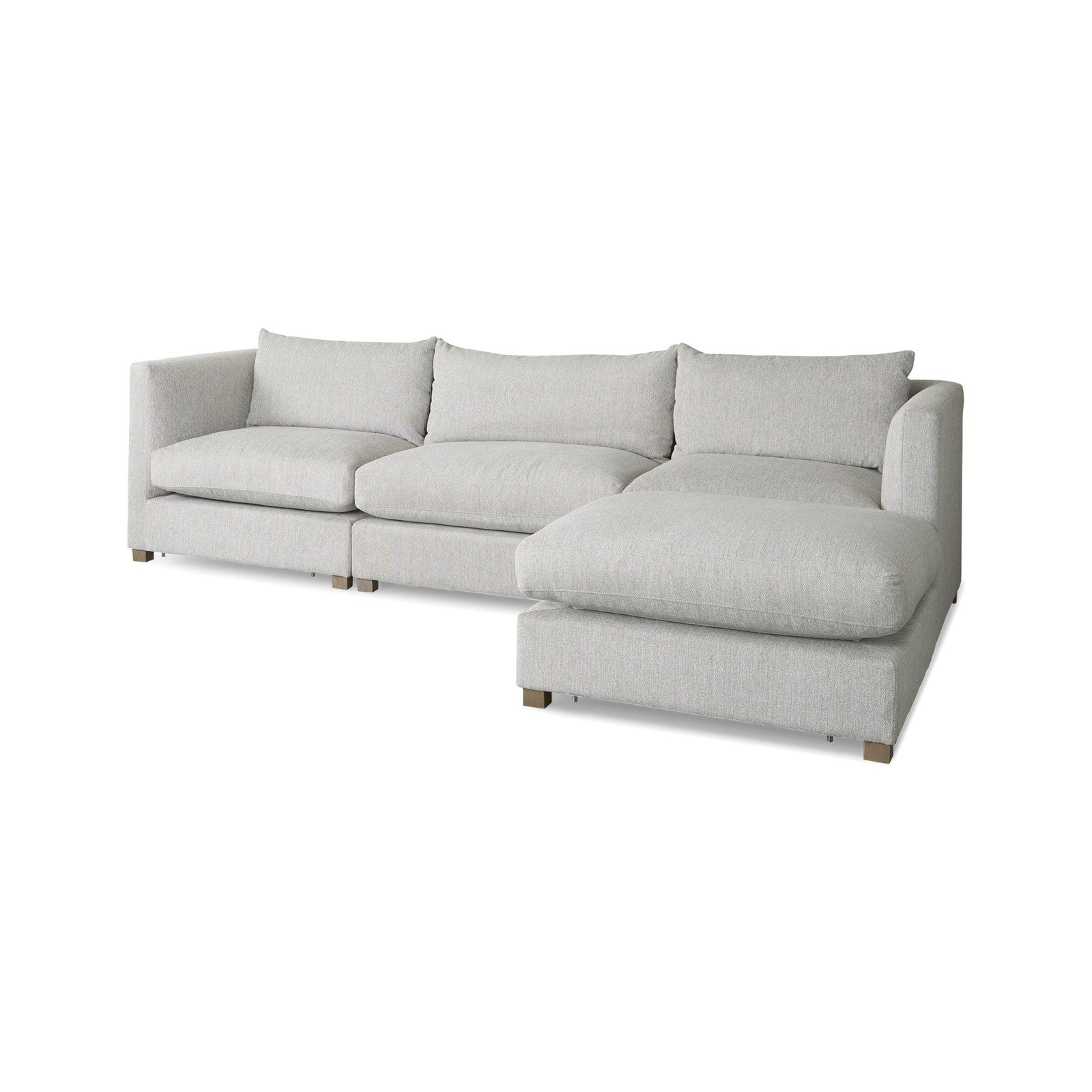Valence 4 Piece (W/ 1 x Ottoman) Light Gray Modular Sofa Set by Mercana at ZIN Home