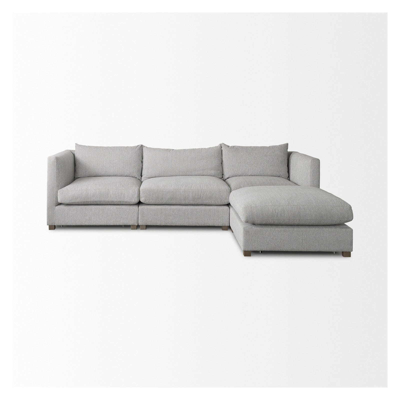 Valence 4 Piece (W/ 1 x Ottoman) Light Gray Modular Sofa Set by Mercana at ZIN Home