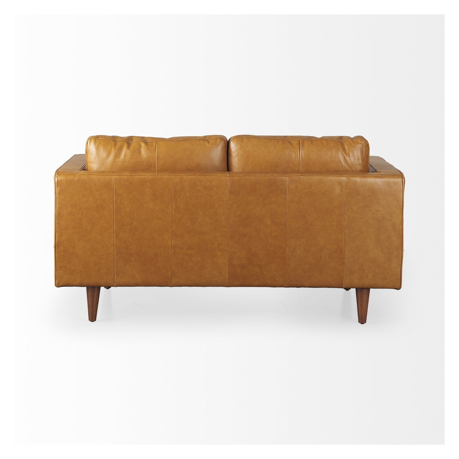 Svend 65.0L x 38.0W x 34.0H Tan Leather Love Seat Sofa by Mercana at ZIN Home