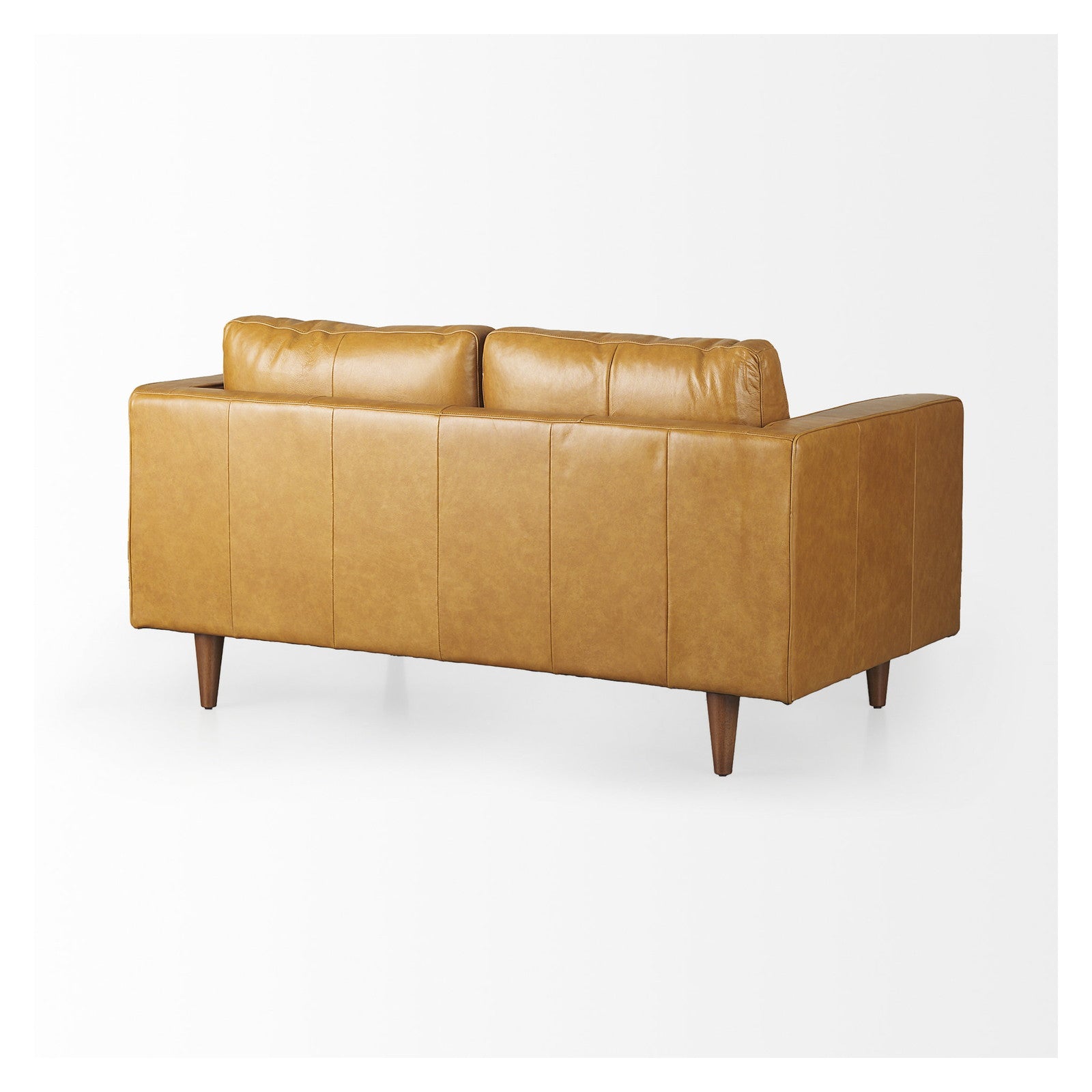 Svend 65.0L x 38.0W x 34.0H Tan Leather Love Seat Sofa by Mercana at ZIN Home