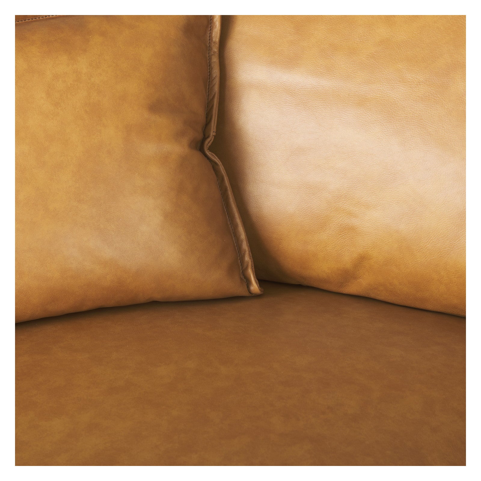 D'Arcy 111"L x 70"D x 33"H Tan Leather Left Chaise Sectional by Mercana at ZIN Home