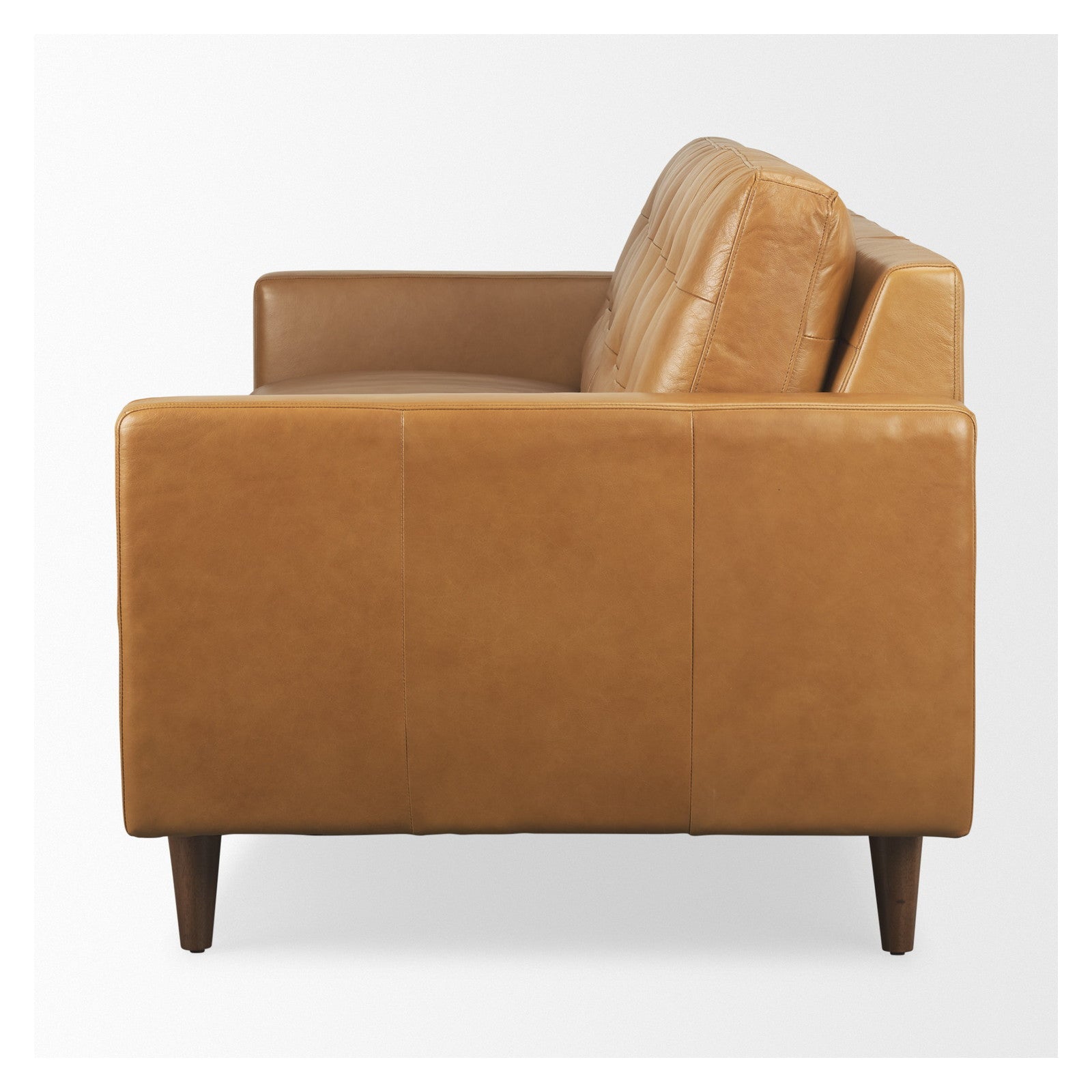Olaf 88.2L x 37.8W x 35.0H Tan Leather Sofa by Mercana at ZIN Home