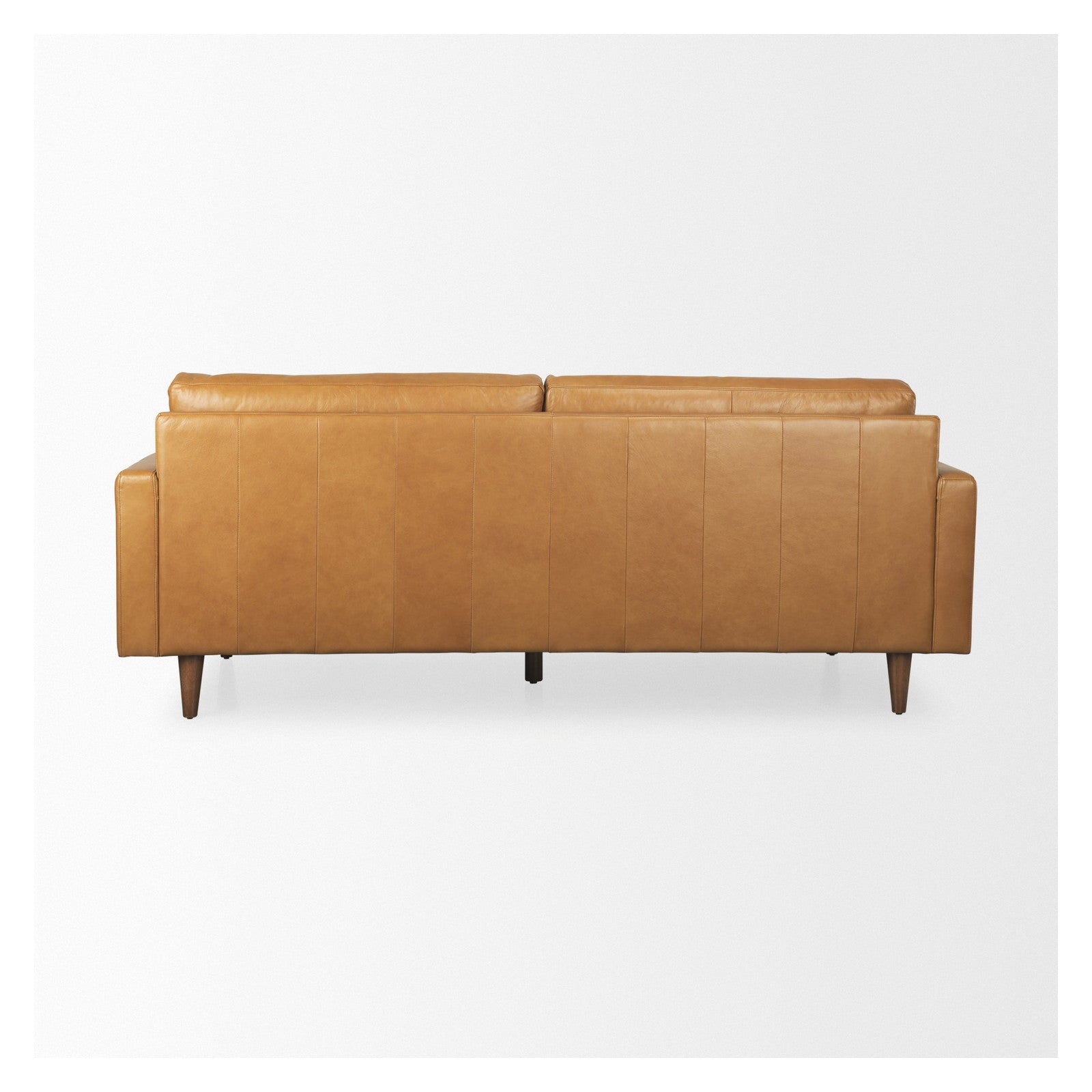 Olaf 88.2L x 37.8W x 35.0H Tan Leather Sofa by Mercana at ZIN Home