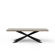 Mixx - Hunter Dining Table - Black Frame - Dark Grey Top