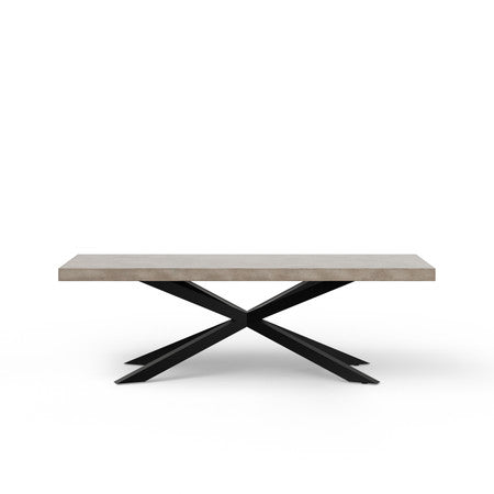 Mixx Hunter Dining Table Black Frame - Dark Grey Top