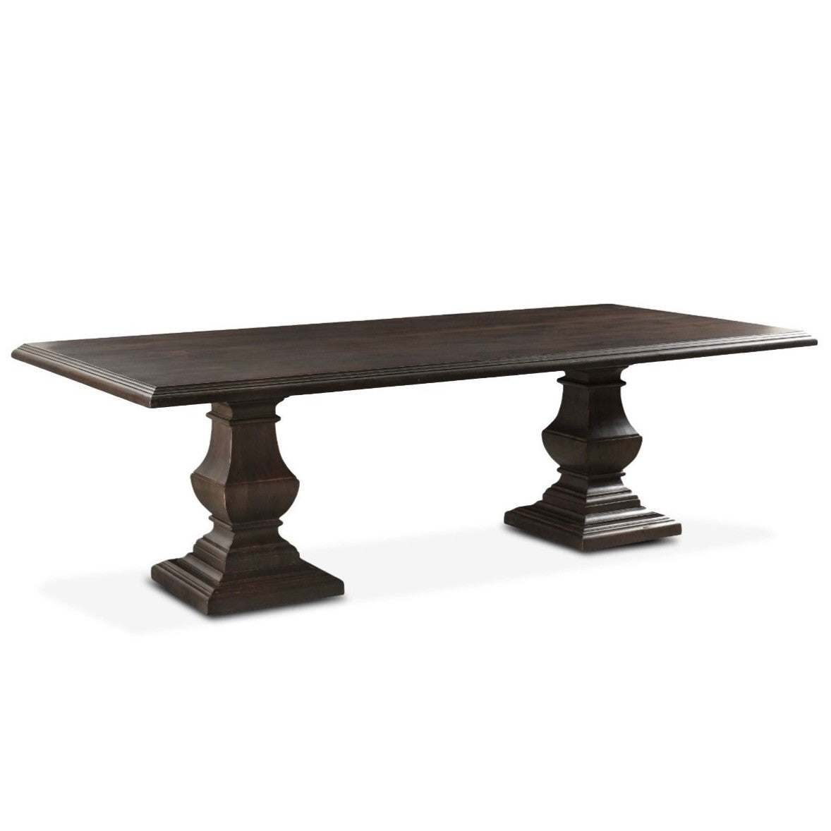 Nimes 98" Solid Wood Dining Table in Antique Brown