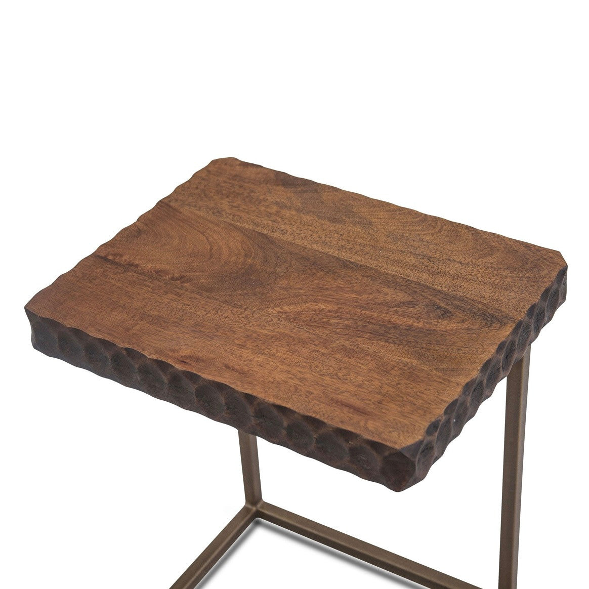 Anna Modern Solid Wood Two-Toned Side Table