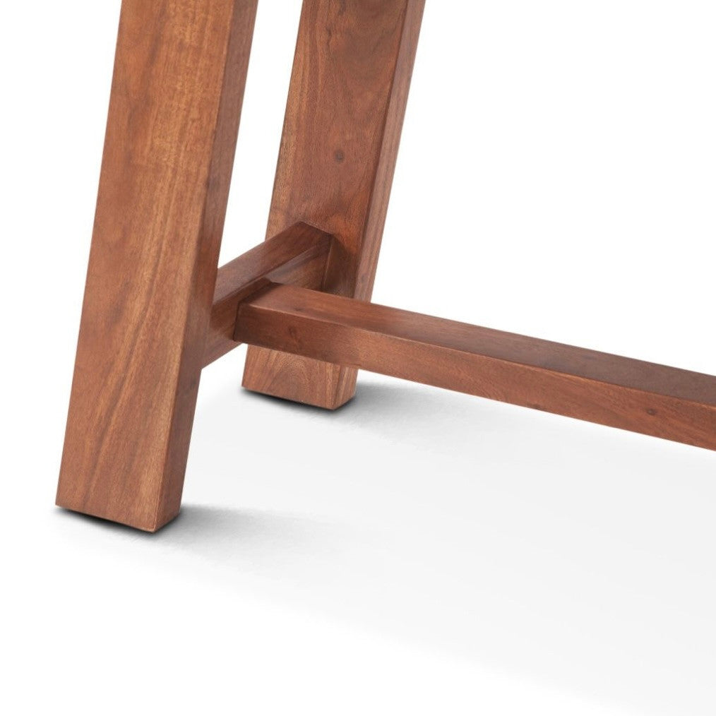 Savannah 60" Acacia Wood Counter Bench Cinnamon Brown