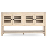 Tristan Reclaimed Wood White Washed 4-Door Cabinet 70"