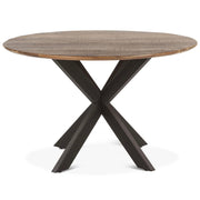 Rapallo Mango Wood and Iron Round Dining Table Natural 48"
