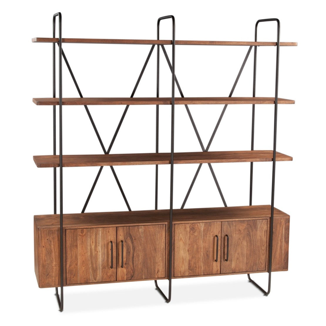 Valor 75" Bookshelf in Pecan Brown