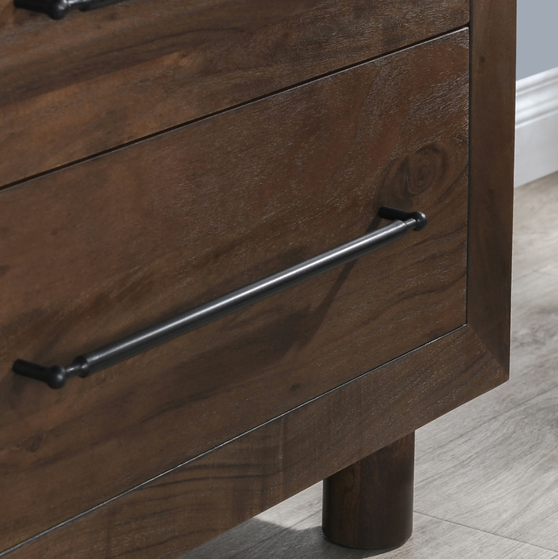 Jackson Acacia Wood 9-Drawer Dresser 78"