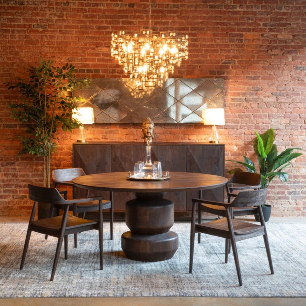 Cambridge Mango Wood Sideboard in Walnut 76"