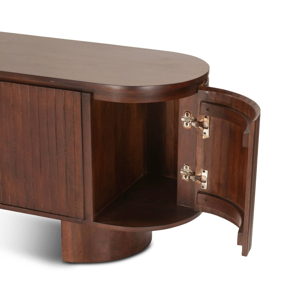 Athena 79" Media Cabinet Aged Mahogany