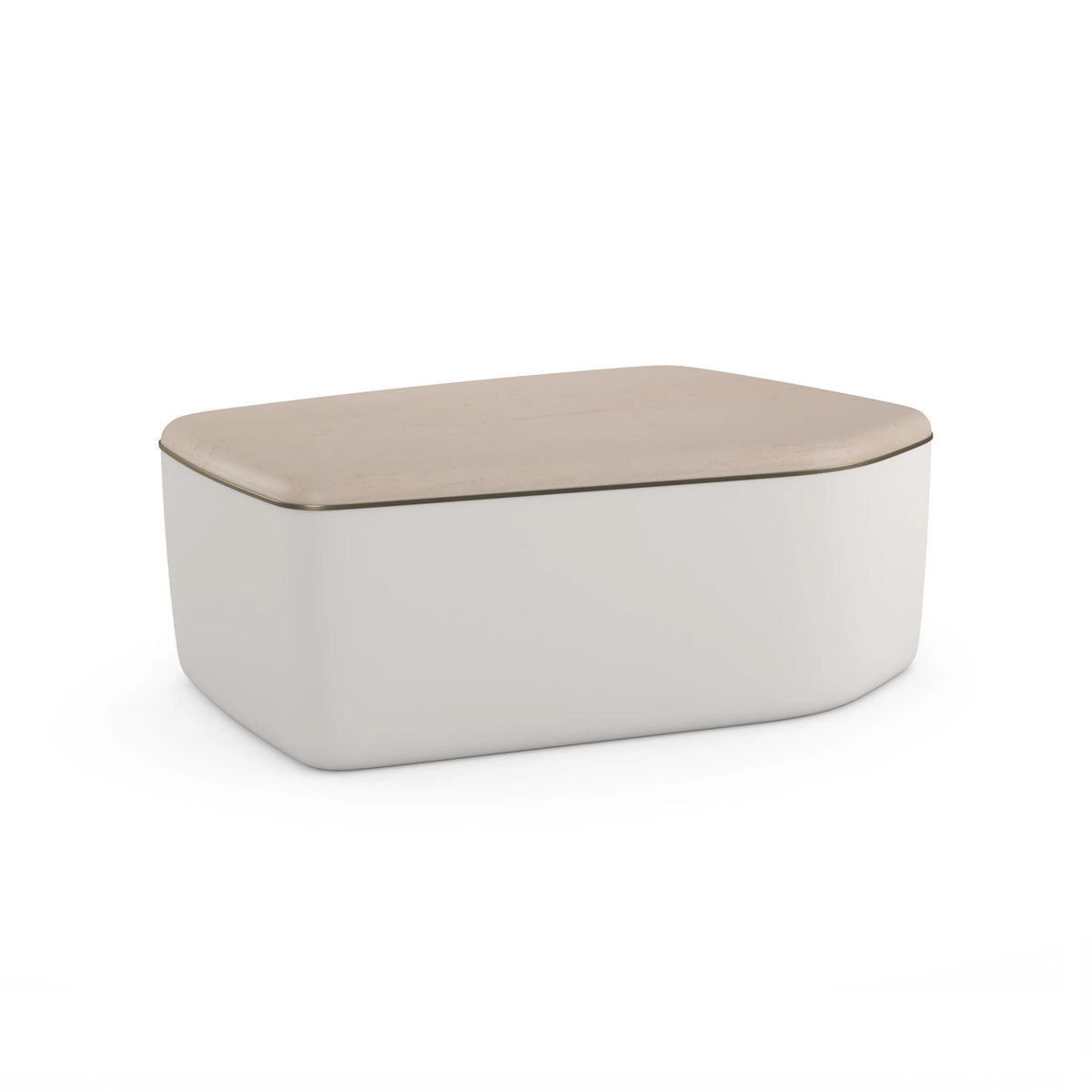 Serir Medium Cocktail Table Almost White 42" by Caracole - view 6