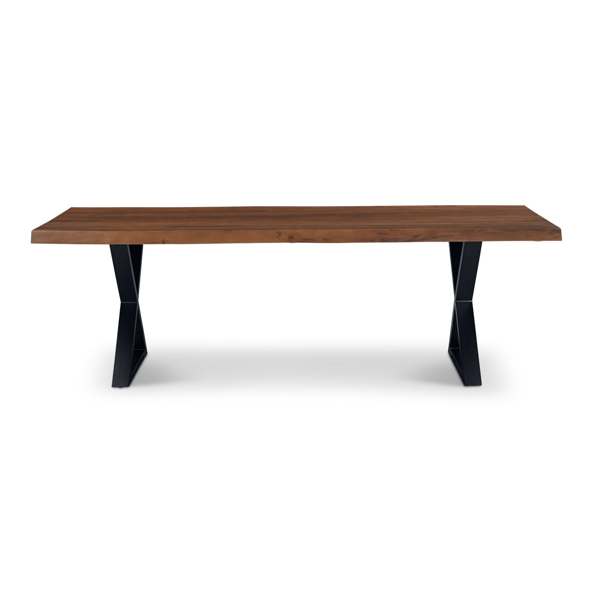 Brooks Dining Table X Base 40" x 92" Americano Top - Black Base by Urbia - product view
