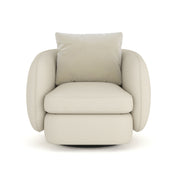 Lumi Swivel Chair Almost Black 32.75" by Caracole