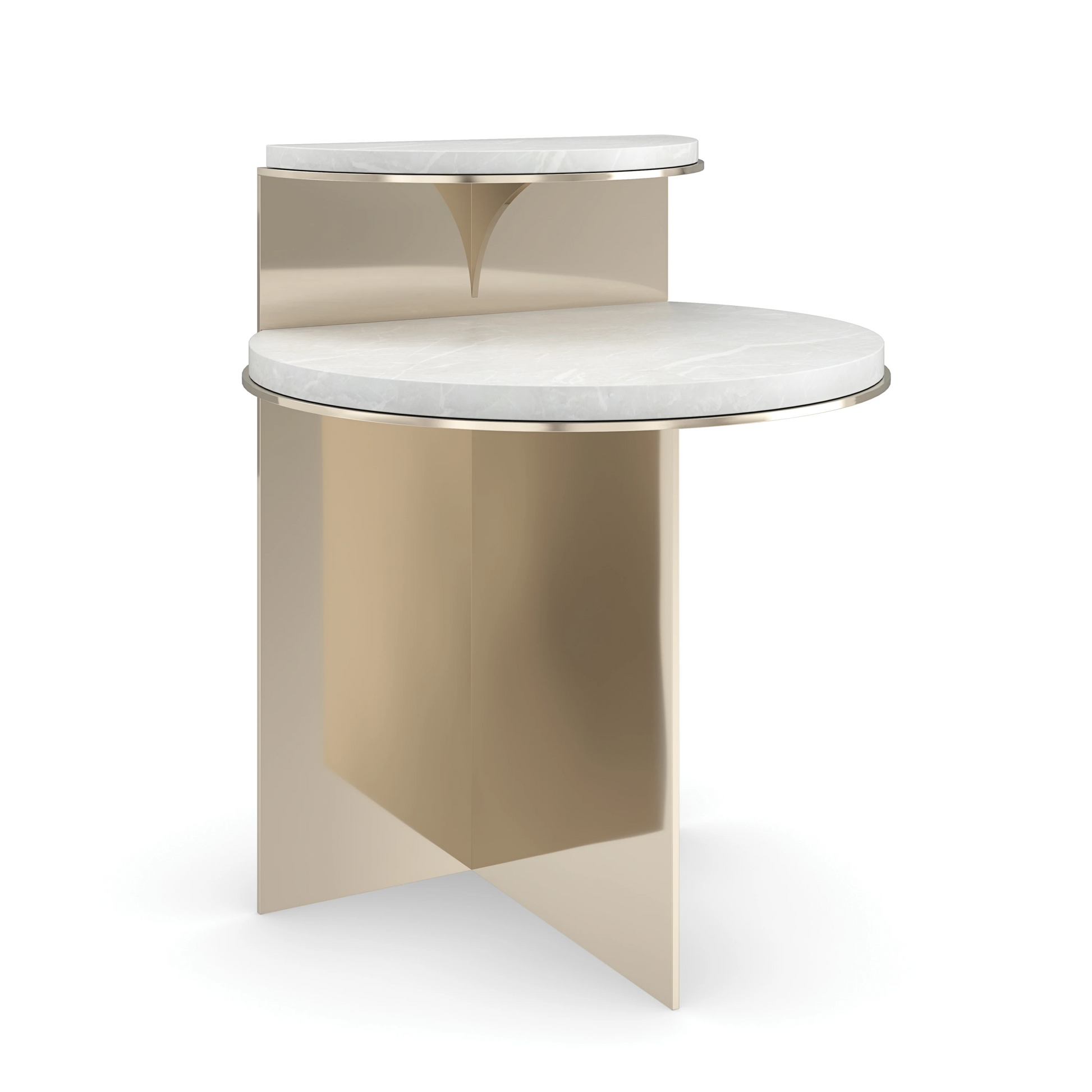 Touche' Light Whisper of Gold End Table 20.50" by Caracole - view 5