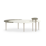 Resonance Champagne Gold Coffee Table 66" by Caracole