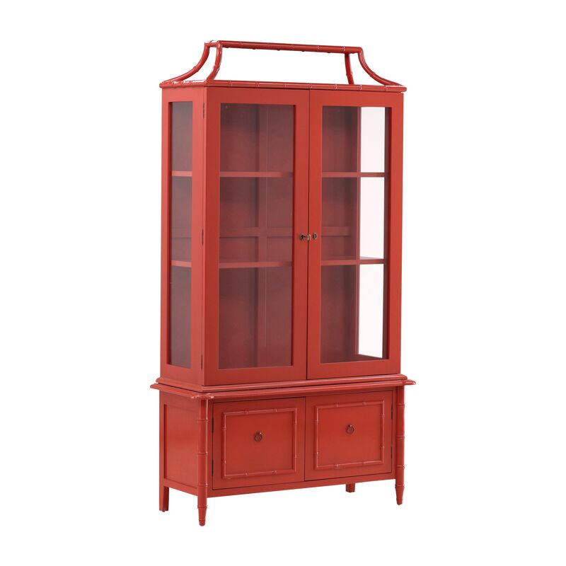 Persimmon Owens Display Cabinet by Furniture Classics at ZIN Home