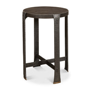 Forged Slats Side Table/Moleskin by Sarreid Ltd
