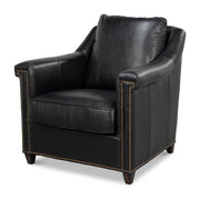 Vandike Arm Chair, Onyx Black by Sarreid Ltd