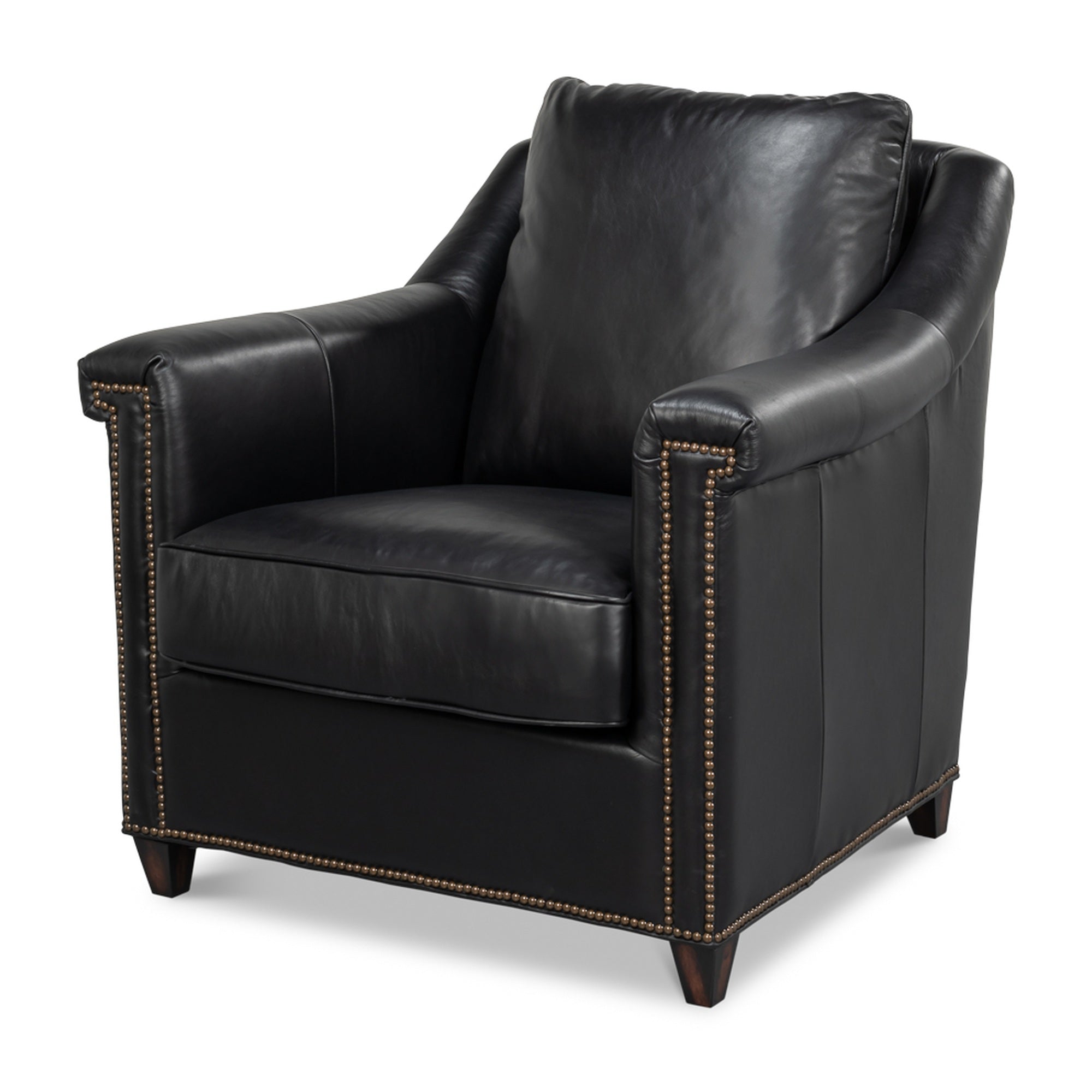 Vandike Arm Chair, Onyx Black by Sarreid Ltd