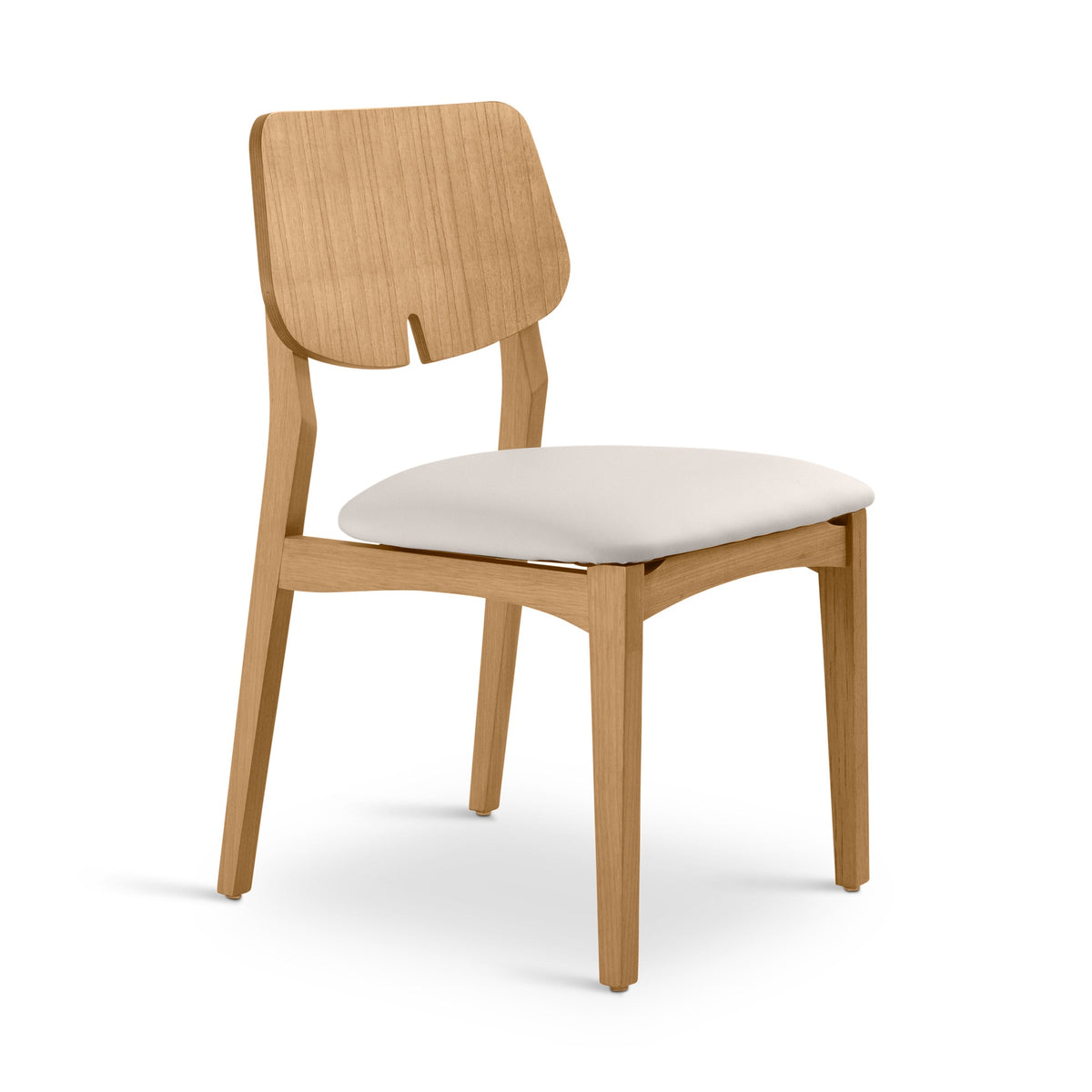 Beth Dining Chair Damasco, Shimmy Cream Vinyl by Urbia - detail 3