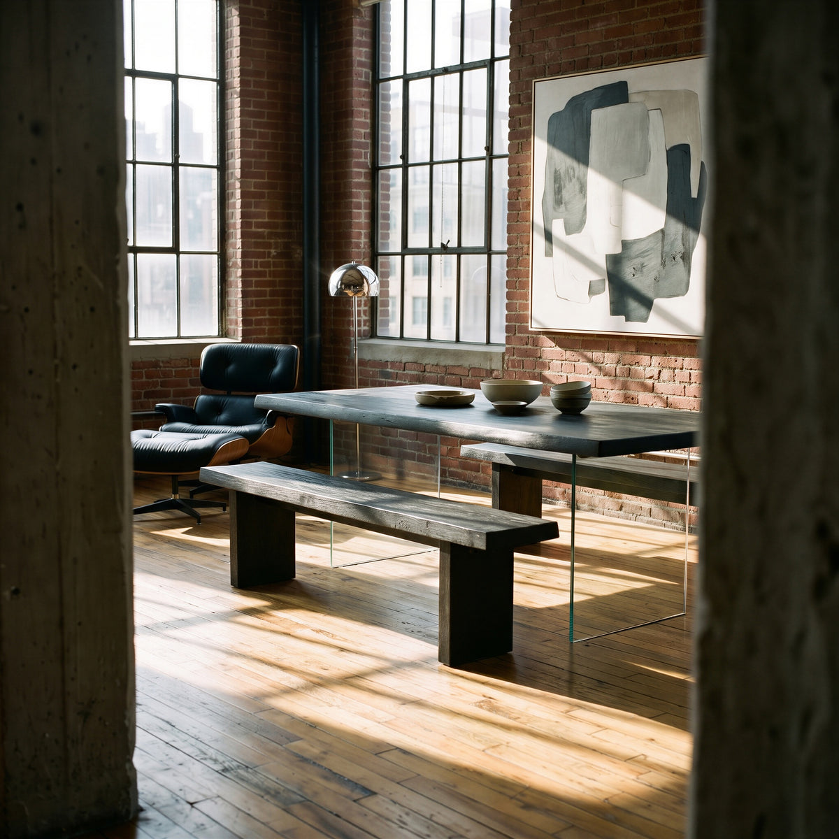 Brooks Bench 65" - Ebonized Frame by Urbia - detail 8
