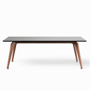 Modern Brazilian - Giane - Dining Table - Nogal Base - Black Top - 86.5"W x 43.5"D x 30"H