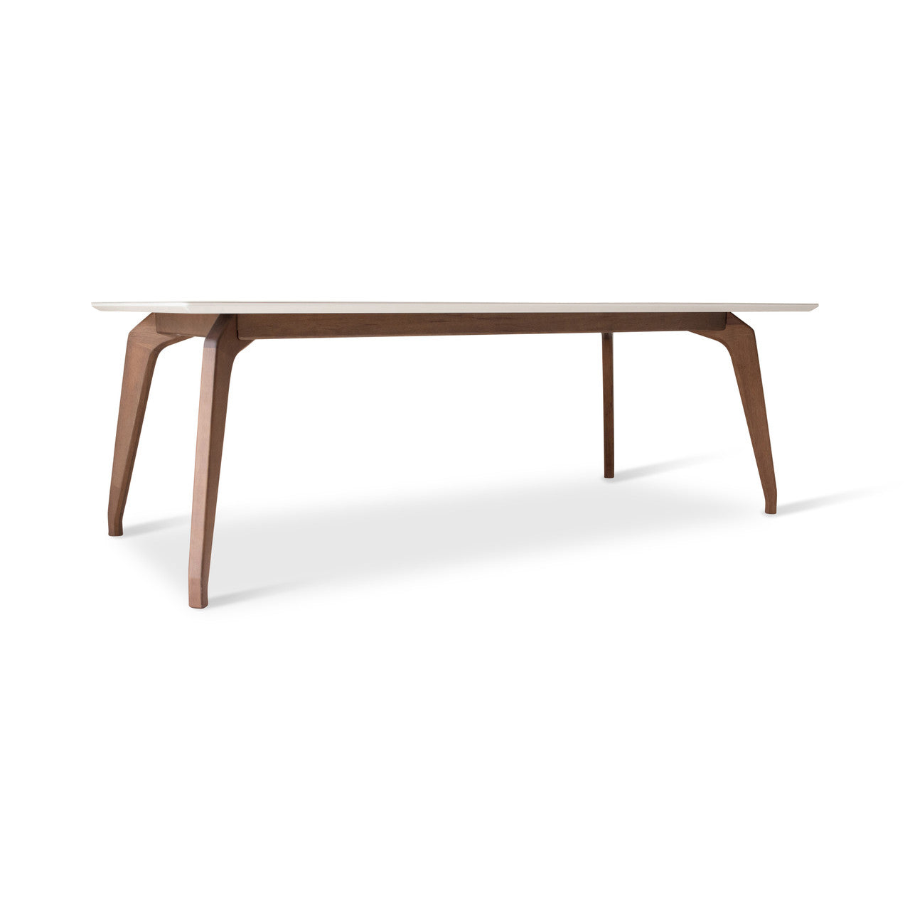 Modern Brazilian - Giane - Dining Table - Nogal Base - Off White Top - 86.5"W x 43.5"D x 30"H