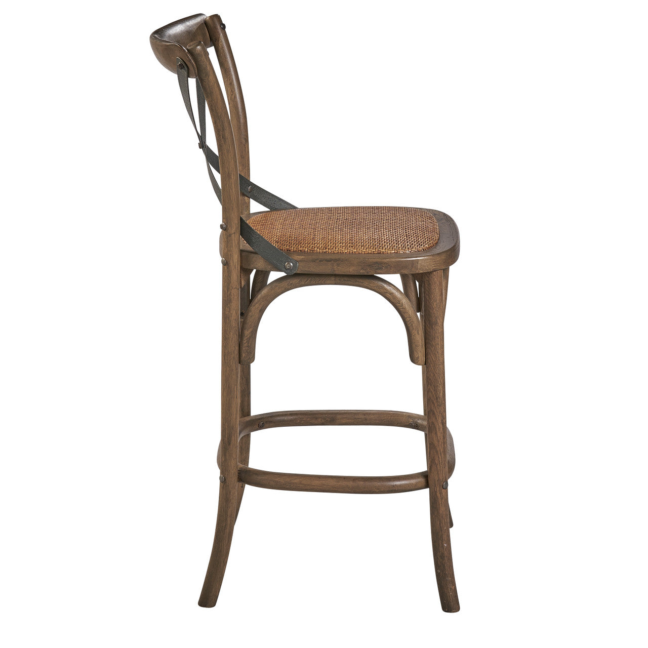 Bentwood Counter Stool w/ Metal Back - 20'