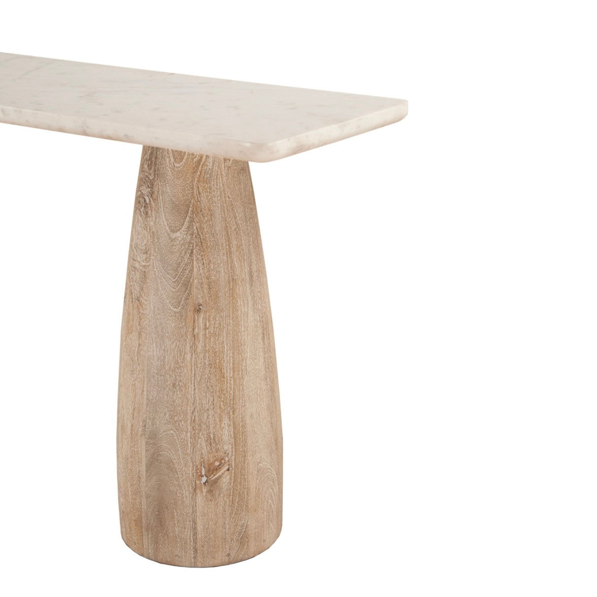 Oasis 60" White Marble Top Console Table