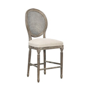 Renton Counter Stool, Rattan Back - 19.5'
