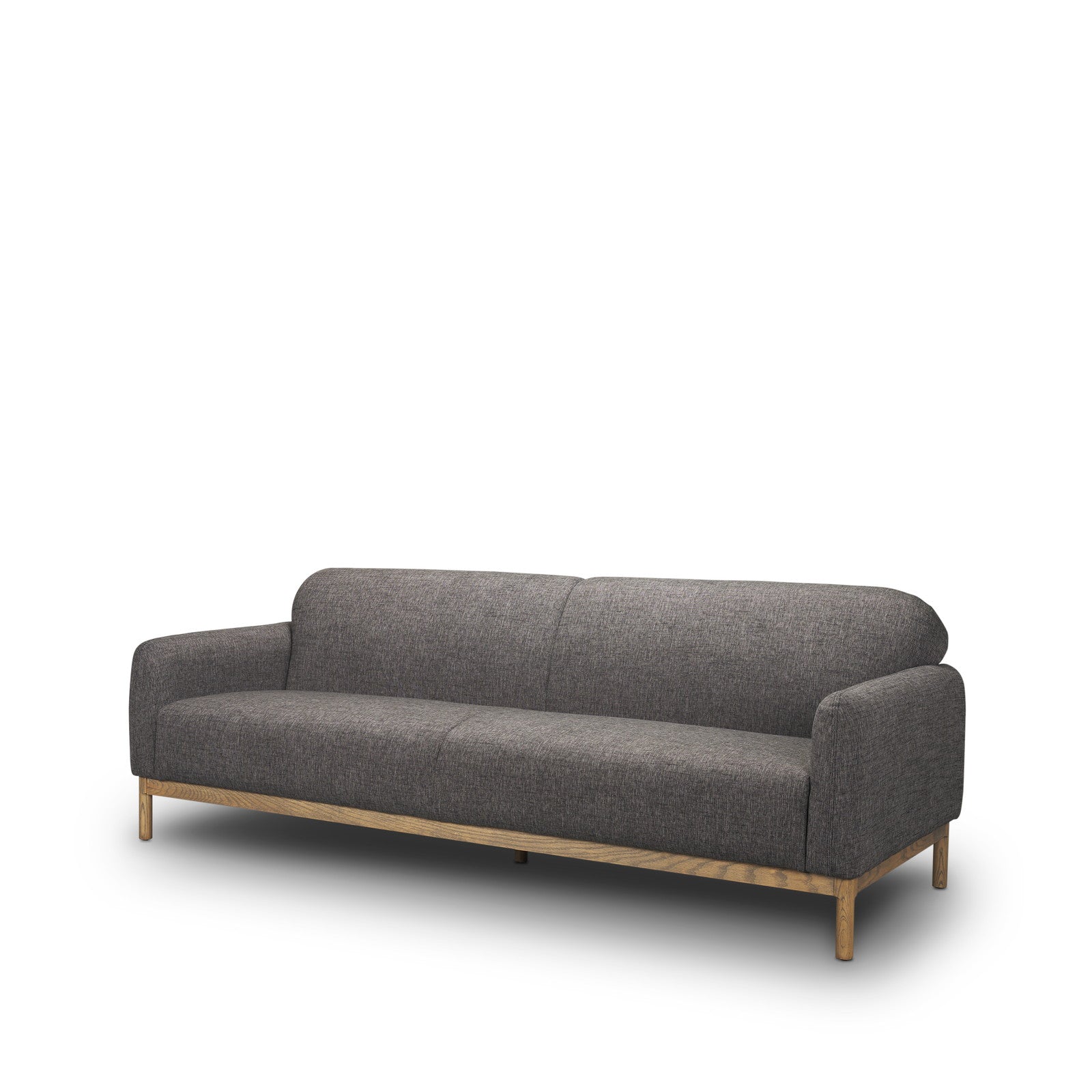 Hale Sofa W/ Medium Brown Wood and Gray Fabric by Mercana at ZIN Home