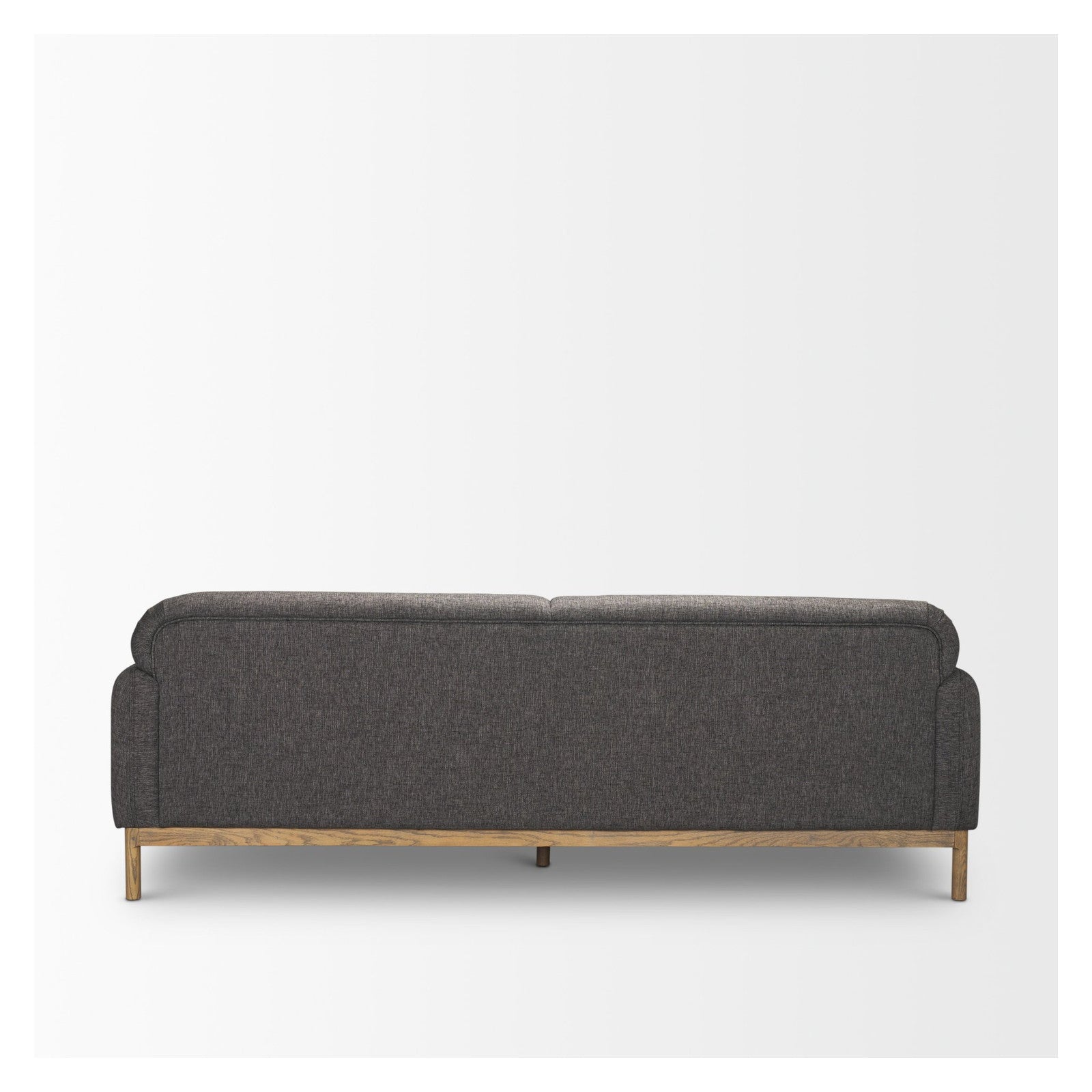 Hale Sofa W/ Medium Brown Wood and Gray Fabric by Mercana at ZIN Home