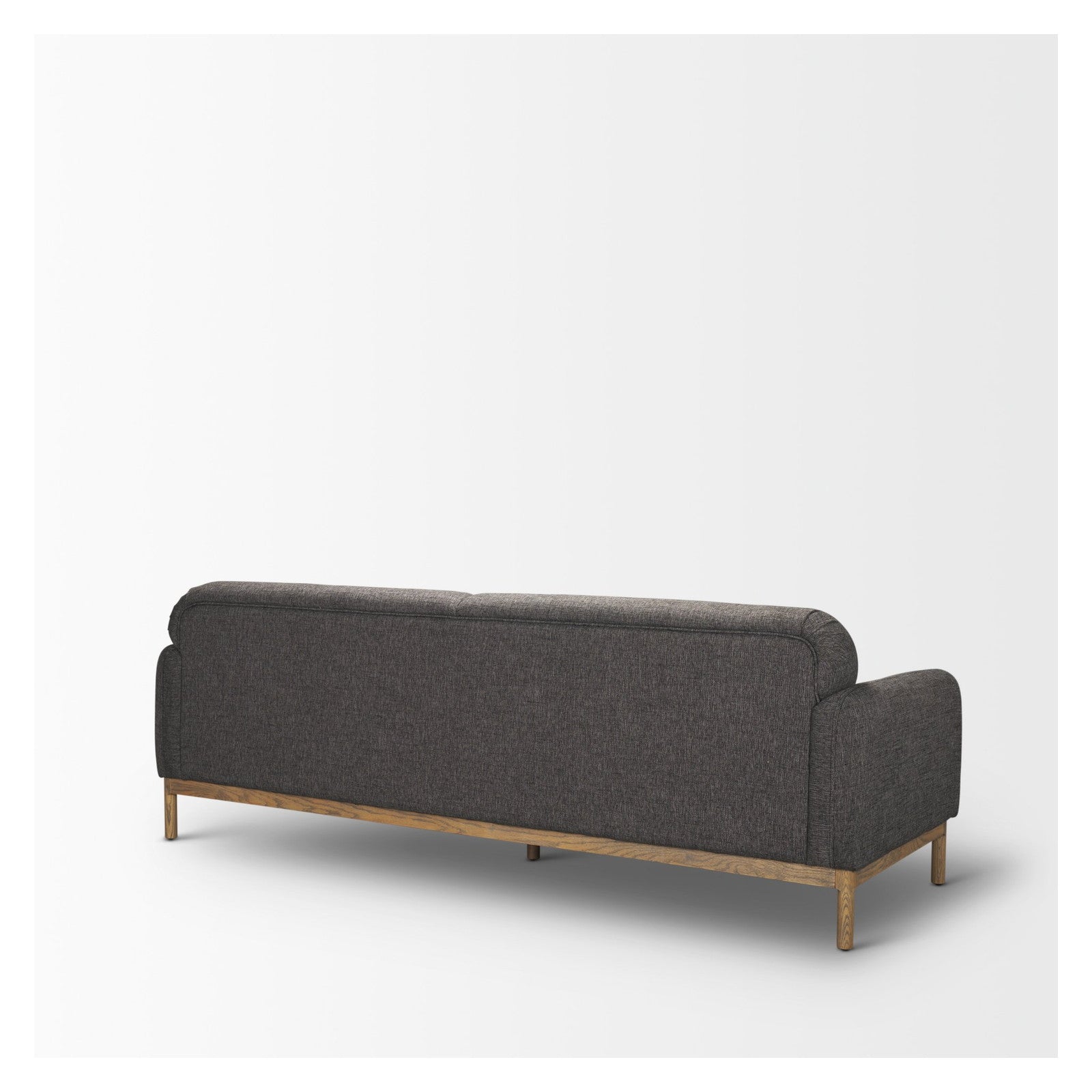 Hale Sofa W/ Medium Brown Wood and Gray Fabric by Mercana at ZIN Home