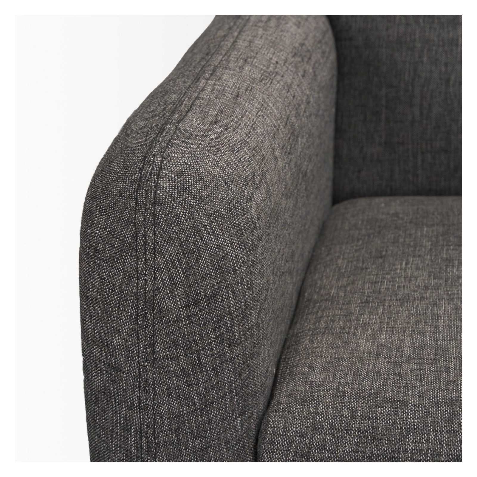 Hale Sofa W/ Medium Brown Wood and Gray Fabric by Mercana at ZIN Home