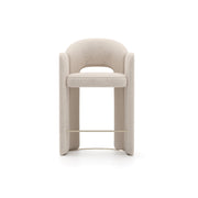 Overlap Counter Stool Ivory Whisper of Gold 23.50" by Caracole